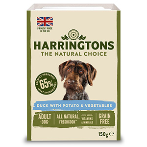 'Harringtons Complete Grain Free Duck And Potato Wet Dog Food 150g Tray