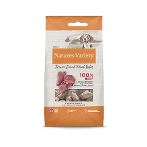 'Natures Variety Freeze Dried Meat Bites Adult Dog Food Beef 20g