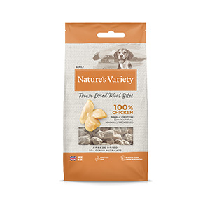 'Natures Variety Freeze Dried Meat Bites Adult Dog Food Chicken 20g