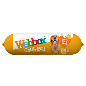 'Webbox Chub Roll Wet Adult Dog Food Chicken 720g