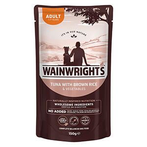 'Wainwright's Wet Adult Dog Food Tuna With Brown Rice 150g Pouch