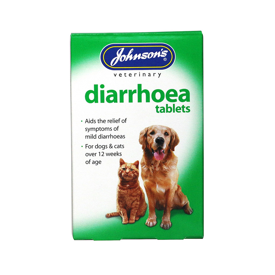 johnson's diarrhoea tablets x 12 for dogs and cats | pets at home