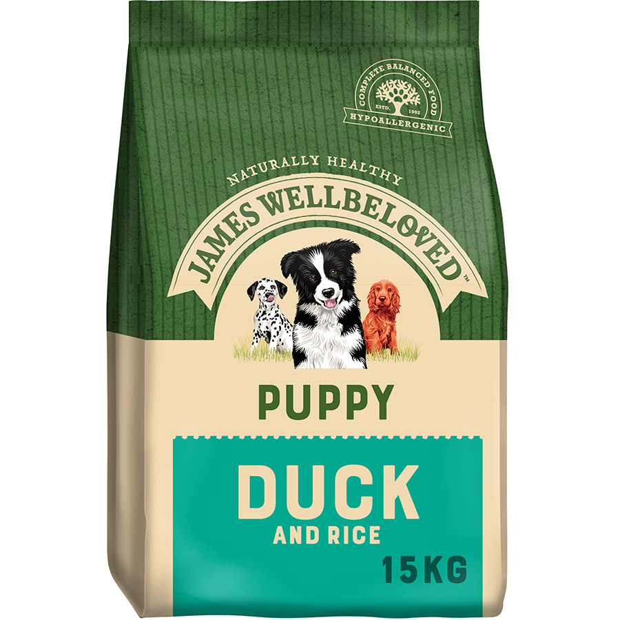 James Wellbeloved Complete Puppy Food With Duck And Rice 15kg Web