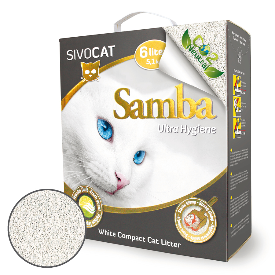 SivoCat Samba Ultra Hygiene Clay Fine Granule Ultra Clumping Cat Litter