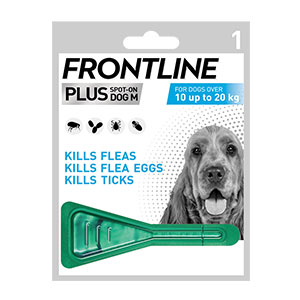 Frontline plus spot store on small dog