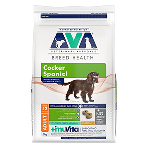 Ava Veterinary Approved Optimum Health Cocker Spaniel Dry Dog Food Chicken 3Kg