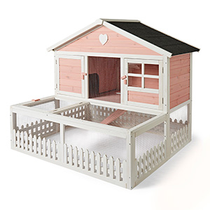 Pets at Home Blossom Guinea Pig Hutch Pink & White | Pets At Home
