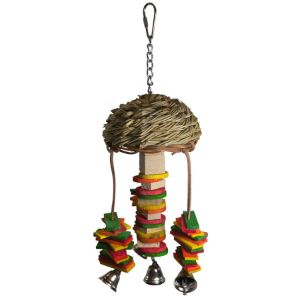 Bird Standing Rope, Bird Chew Toy Colorful Parakeet Climbing Stand Bar Bird  Rope Perch Cage Toys Swing Hanging Cotton Rope With Bell For Cage 