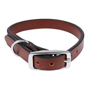 Rolled leather dog collar pets sale at home