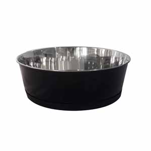 Pets at Home Stainless Steel Dog Bowl Black