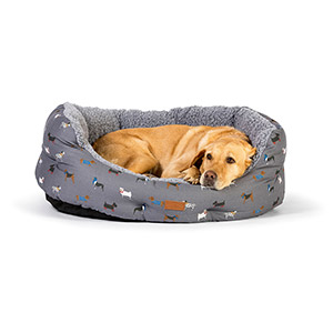 75*58*19cm MAX CARE Deluxe Soft Washable Dog Pet Warm Basket Bed Pad with Fleece Lining GREY Large 