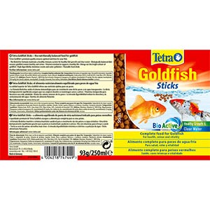 Tetra Goldfish Sticks Complete Fish Food Coldwater and Temperate Aquarium  93g