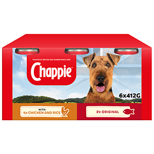Chappie Adult Dog Food Tins Favourites 6x412g Pets At Home