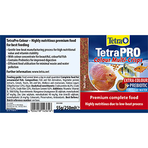 TetraPro Colour Premium Advanced Nutrition Fish Food Crisp Tropical  Aquarium 55g