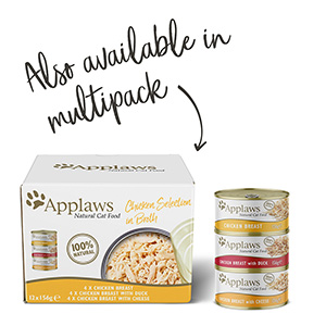 Applaws Natural Wet Adult Cat Food Chicken Breast in Broth Tin