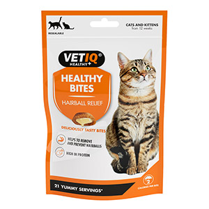 VetIQ Healthy Bites Hairball Remedy Cat and Kitten Treats 65g | Pets At Home