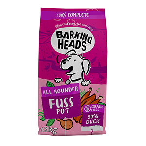 Barking Heads All Hounder Fuss Pot Dry Dog Food Duck 12kg Pets