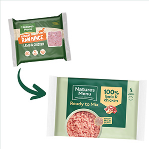 Natures Menu Ready to Mix Block Lamb Chicken Frozen Dog Food