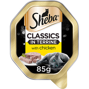Sheba Classics Adult Cat Food Tray with 