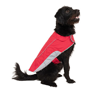 Pets at Home Ripstop Reflective Dog Coat Red Medium
