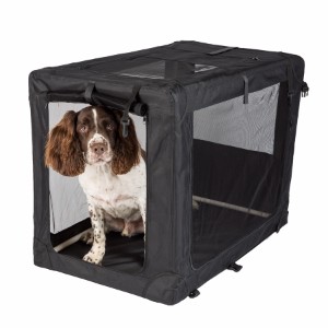 long rich Large Portable/Foldable Kennel 31.8 x 22.5 x 24.5/25.6 x 20.86 x 2.35 Brown/Coffee/Ivory,by Happycare Textiles 