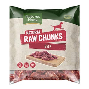 Natures Menu Frozen Beef Chunks 1kg 