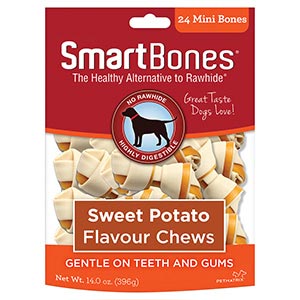 Sweet Potato Flavor Smartbones Rawhide-Free Dog Bones 