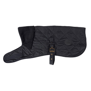 barbour black quilted dog coat