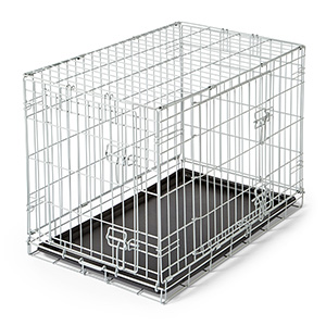 grey dog crate