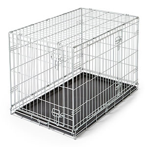 grey dog crate