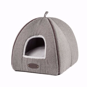 plush cat igloo bed