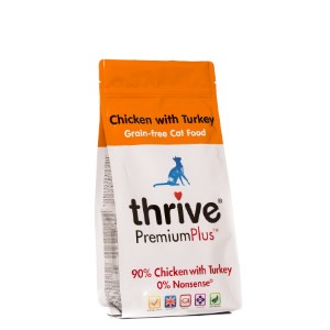 Thrive 90% Chicken with Turkey Dry Cat Food 1.5kg | Pets At Home