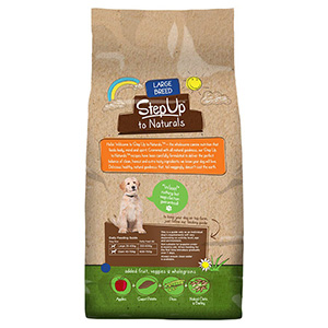 Step up to shop naturals mature dog food