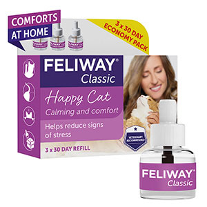  FELIWAY Optimum, Enhanced Calming Pheromone 30-day Refill – 3  Pack : Pet Supplies