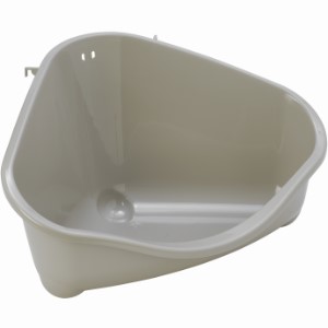 Large corner outlet cat litter tray