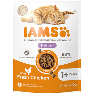 Iams for Vitality Dry Senior Cat Food with Fresh Chicken 800g