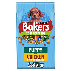 Bakers Dry Puppy Food Chicken and Veg 2.85kg Pets At Home