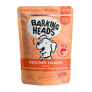 Barking Heads Pooched Wet Adult Dog Food Pouch Salmon 300g Pets