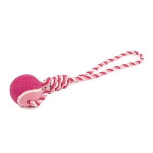 Pets at Home Rope with Tennis Ball Tug Dog Toy | Pets At Home