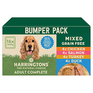 Download Harringtons Complete Grain Free Mixed Bumper Adult Wet Dog Food 16x400g Trays Pets At Home