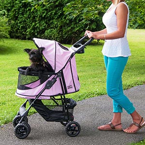 Dog cheap stroller pink