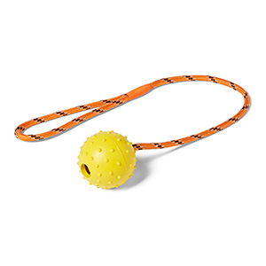 3 Peaks Rubber Ball on Rope Dog Toy 