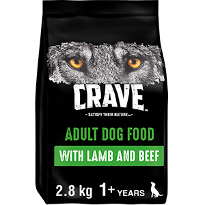 Crave Natural Grain Free Complete Dry Adult Dog Food Lamb and Beef 2 ...