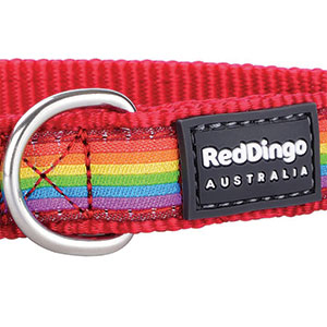 Puppy Collar Engraved ID TagXS Red Dingo Red Dingo RAINBOW Dog LGFREE P&P 