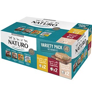 Naturo Adult Dog Food Variety Pack 6 x 
