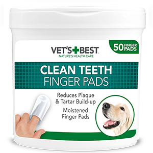 Vet's Best Teeth Cleaning Finger Pads for Dogs 50 Pads | Pets At Home