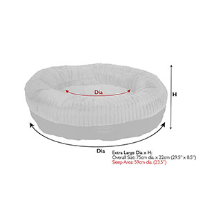 Round dog bed replacement insert sale