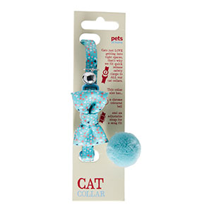 Pets at Home Bow with Charm Cat Collar Blue