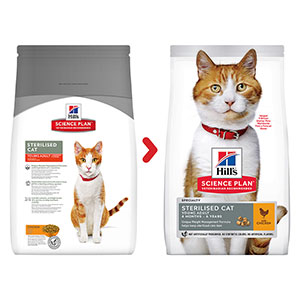 Hill's - Feline Sterilised Cat Young Adult Poulet pour Chat - 3Kg