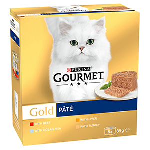 Gourmet Gold Mousse Pate Wet Cat Food Mixed Multipack ...